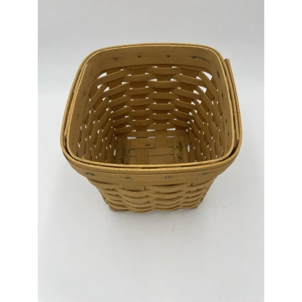 Vintage‎ Longaberger Handwoven Rectangular Basket Signed 1999